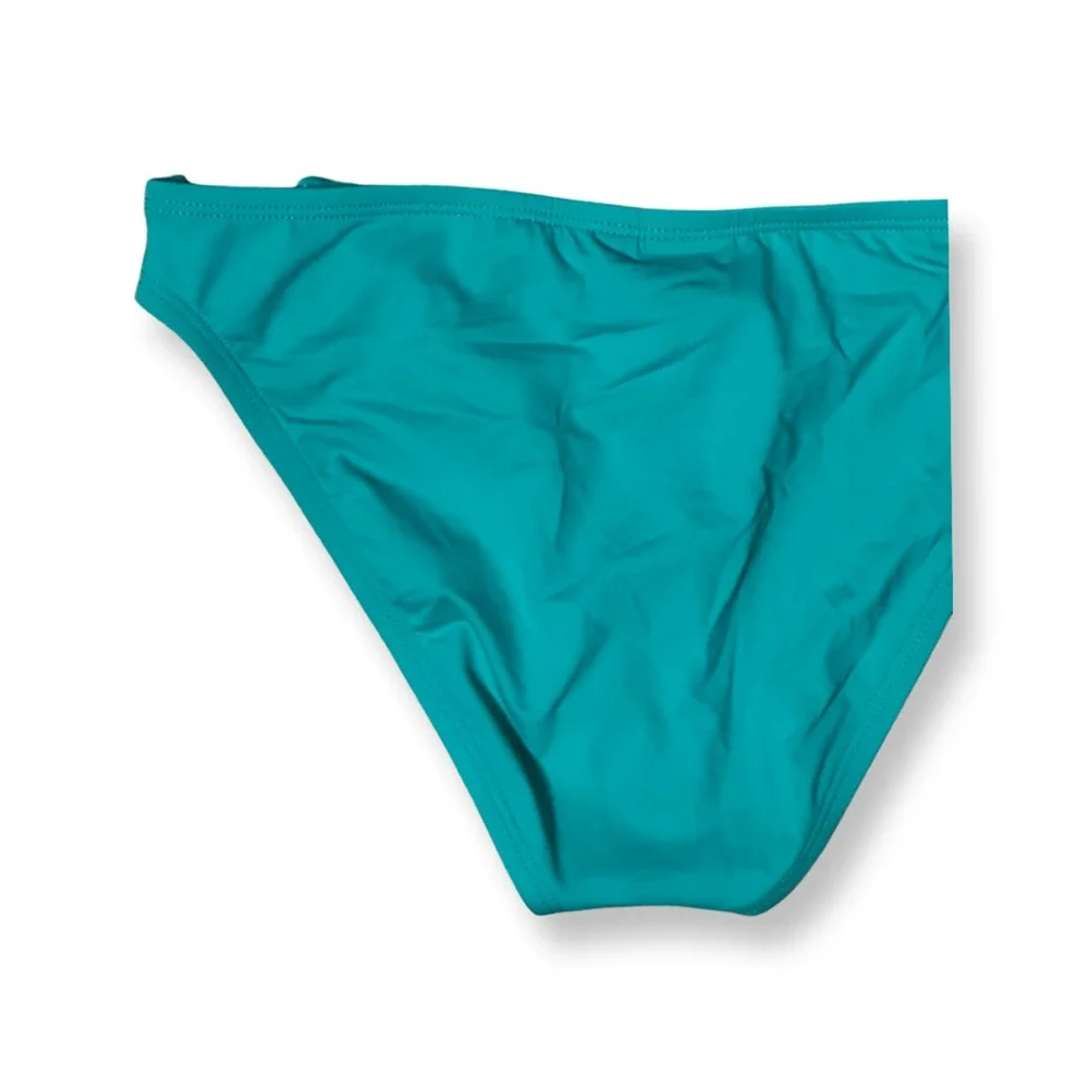 Hobie Bikini Bottoms Swimwear Stretch Braided Side Straps Blue Girls US 14 NWT